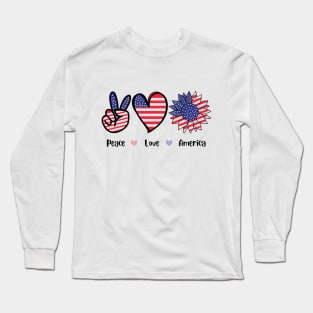 Patriotic Design Long Sleeve T-Shirt